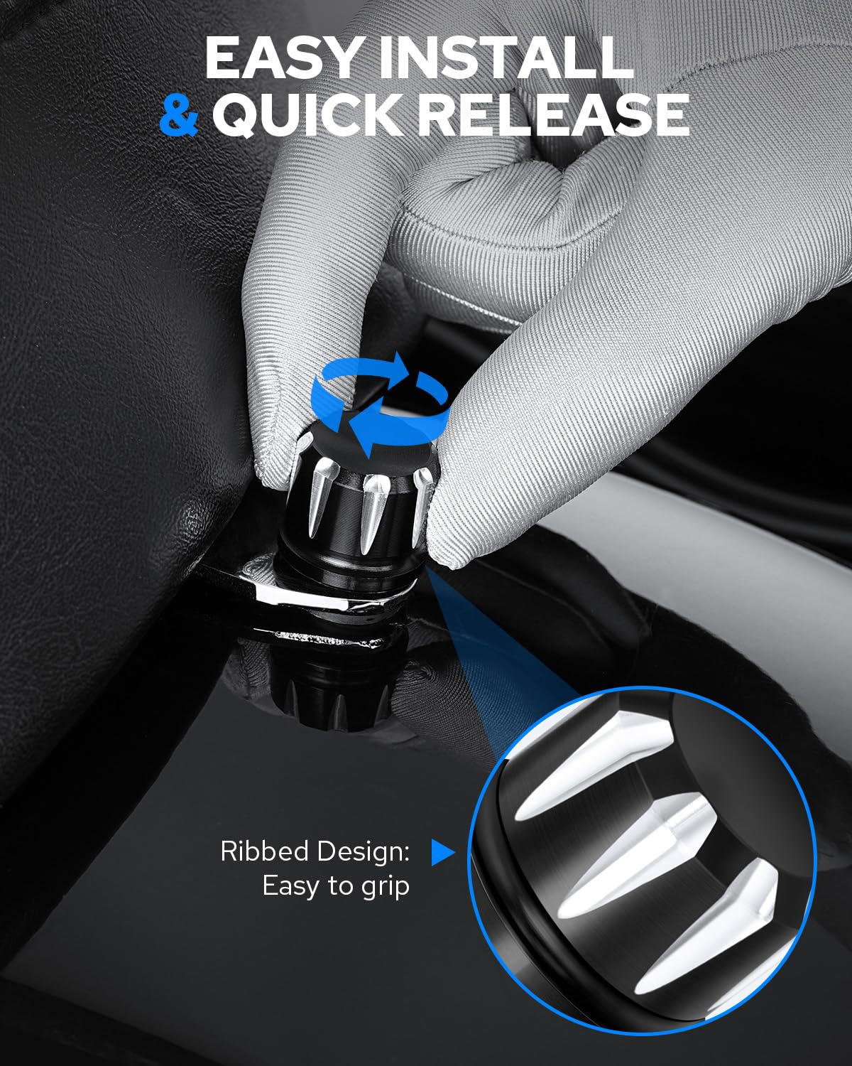 Benlari Black Seat Bolts Fender Mount Screw Compatible for Harley Davidson Touring Sportster Touring Road King Electra Street Glide 1996-2022 image number 5