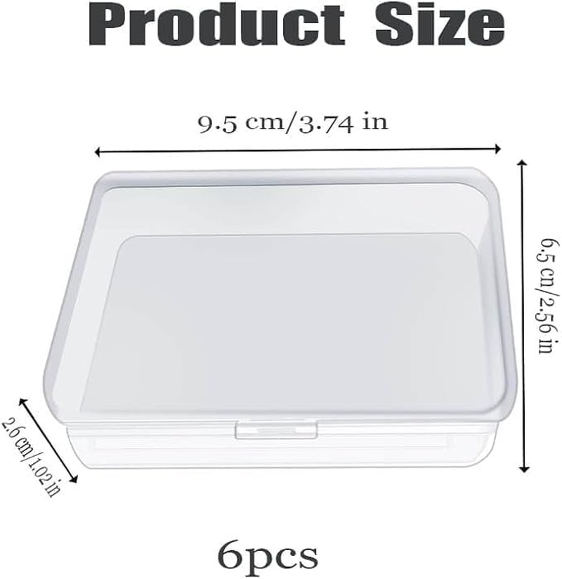 Linyongc 6Pcs Plastic Playing Game Card Storage Boxes, Rectangular, Transparent, Waterproof, 6.5 X 9.5 X 2.6 Cm, 72 Grams Each image number 5