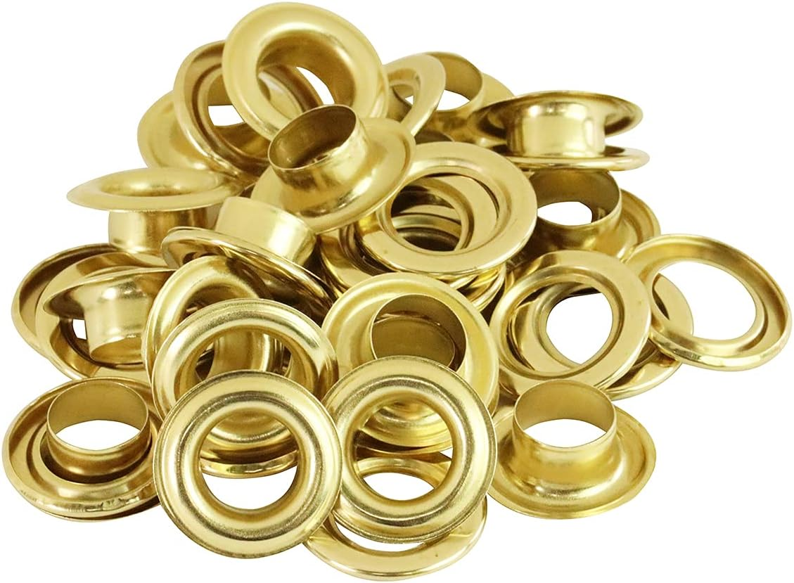 SK11 Double Sided Eyelet Balls, Brass, 0.5 Inches (12 Mm), Equivalent to 20 Pairs No. 25MT