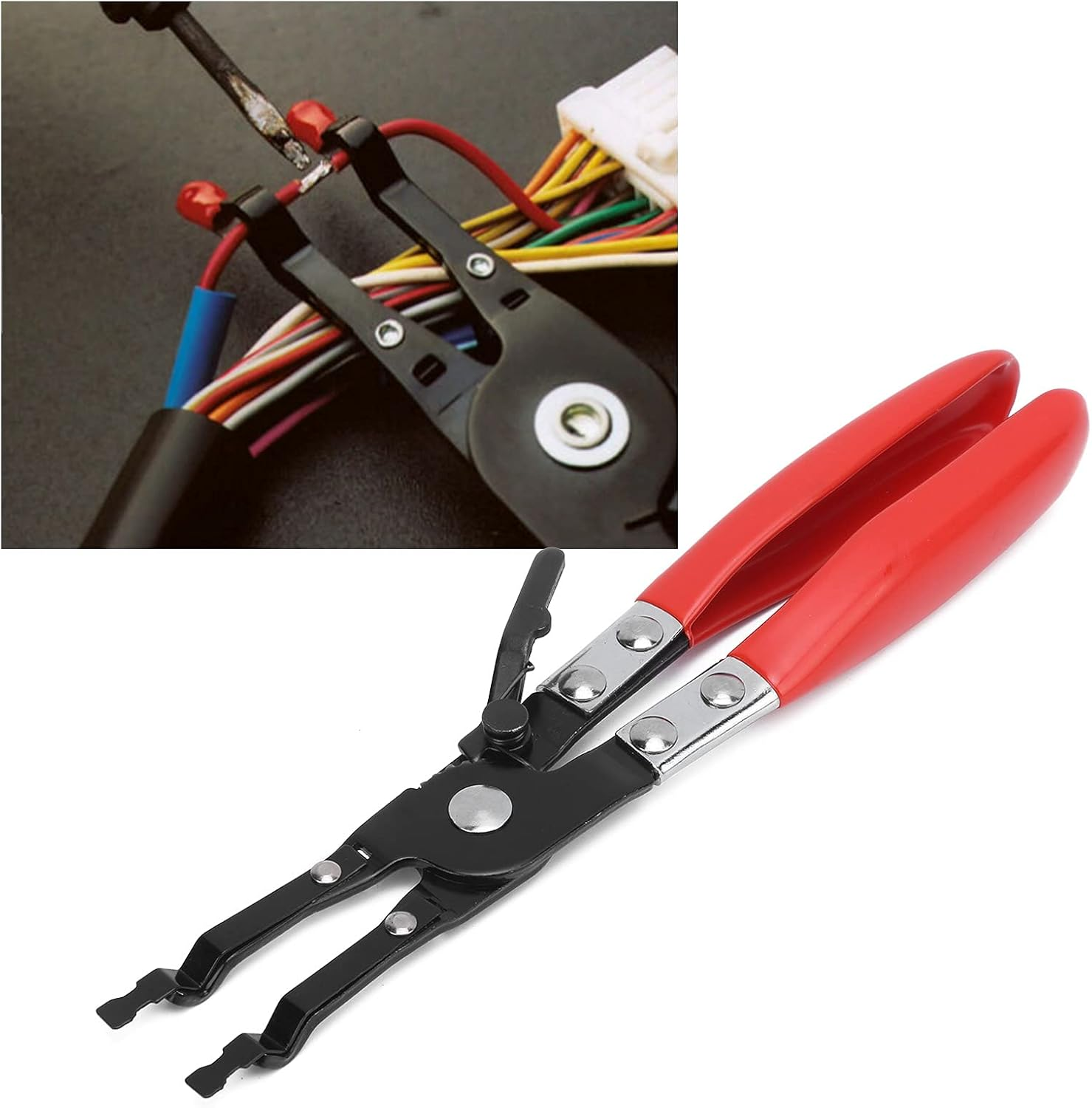 Leopacat Metal Soldering Plier, Wire Welding Clamps, Car Pliers Heavy Duty Clamps Clamp Clip Pick up Aid Mechanic Tool Long Hand Tools Multi Function Grips for Automobile Maintenance Repairing image number 5