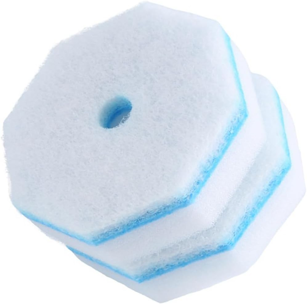 Bjworeye 60 Counts Upgraded Toilet Brush Wand Disposable Toilet Cleaning Wand Refills Bowl Scrubbers Heads Easy to Use image number 4