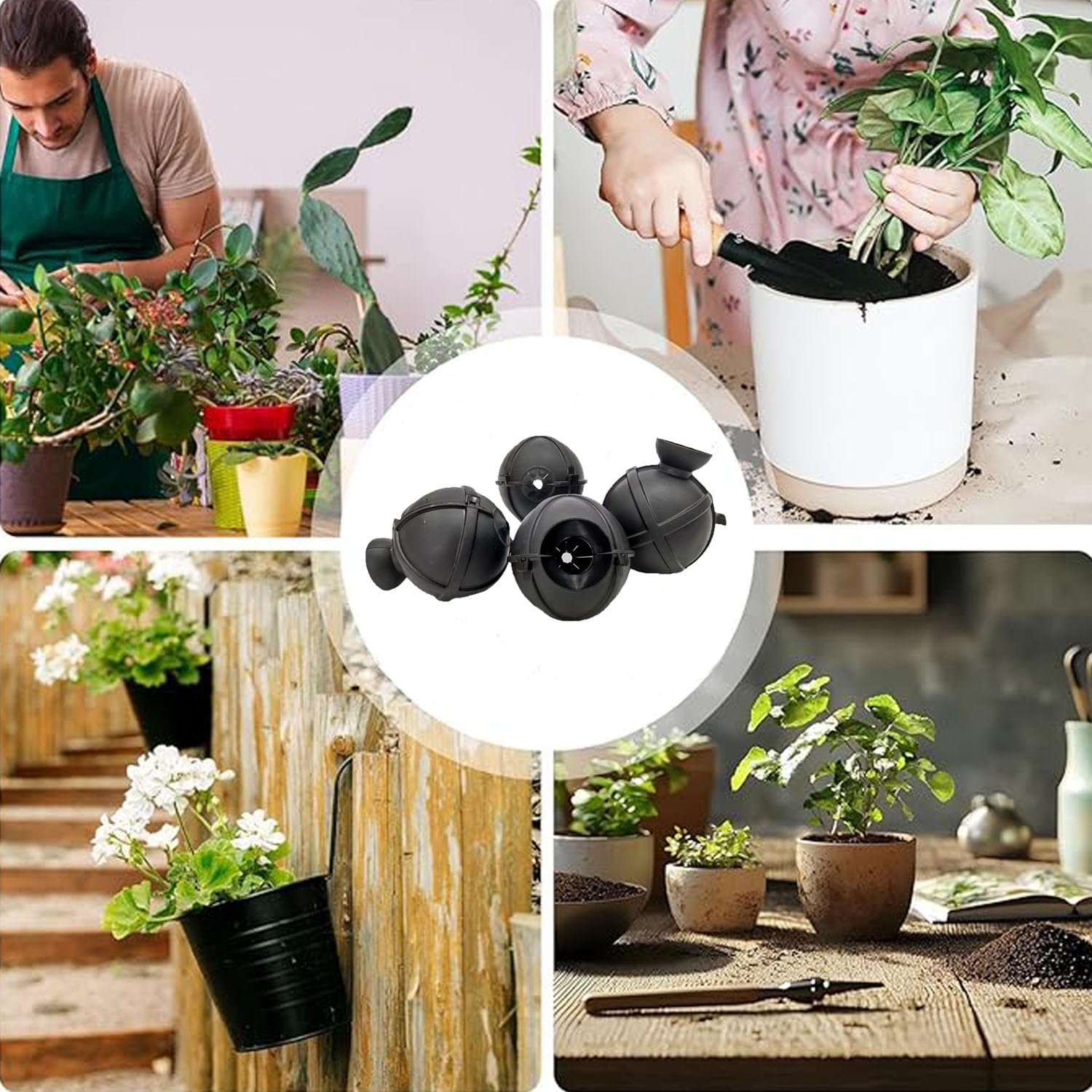 EOMECUIGAO Air Layering Pods 10 PCS Reusable Clear Plant Rooting Grafting Boxes for Fast Propagation for Home Yard Backyard Farm Patio（Black） image number 6