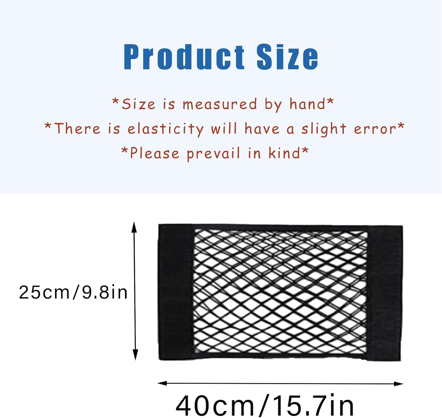 Ulifebetter 2PCS Universal Mesh Cargo Net with Adhesive Tape, 9.8&times;15.7In Small Cargo Storage Mesh Net Car Storage Net Pocket RV Storage Netting Wall Mesh Pocket Net for Rv Car Trunk Boat(Black) image number 6
