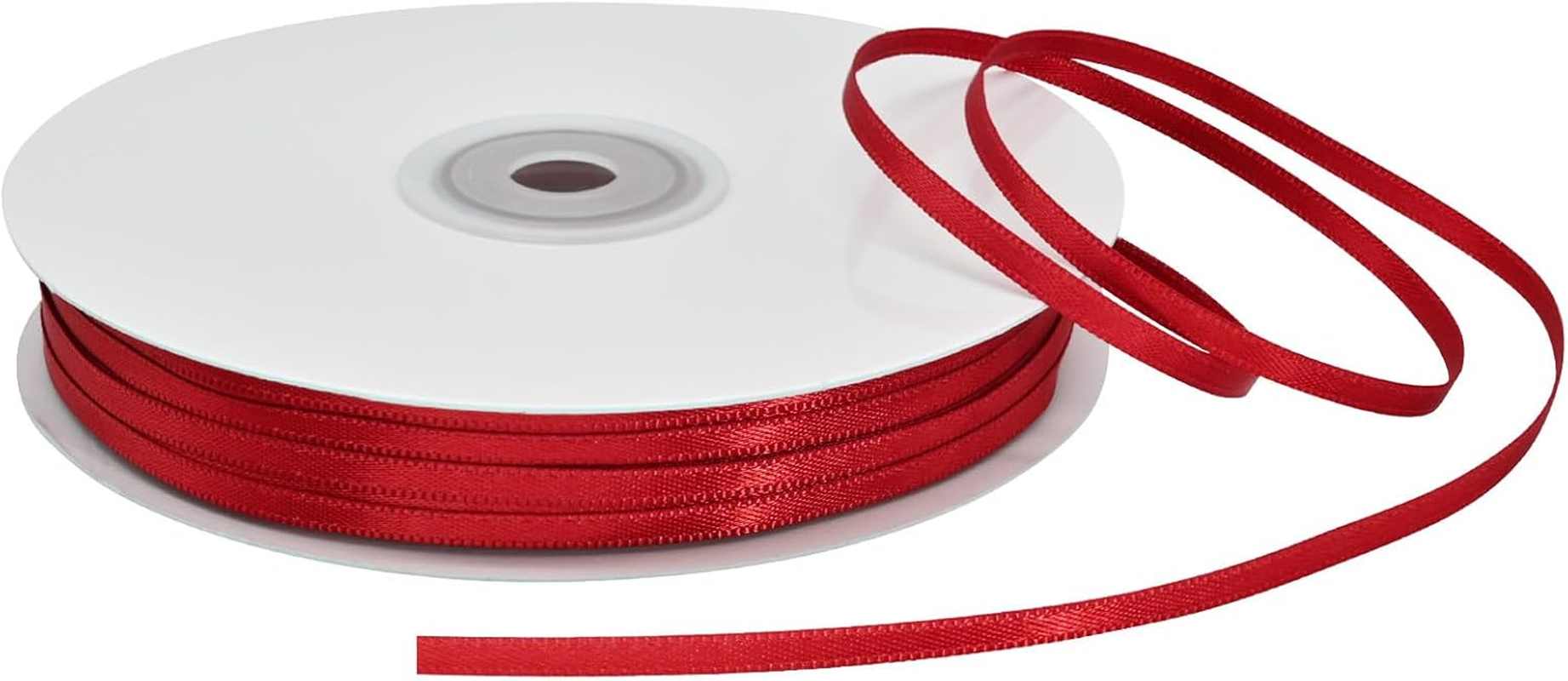 Yamkim 1/8 Inch 100 Yards Black Satin Ribbon Double Faced Polyester Satin Ribbons Ideal for Gift Wrapping DIY Crafts Invitations Wedding Flower Bouquet Sewing image number 3