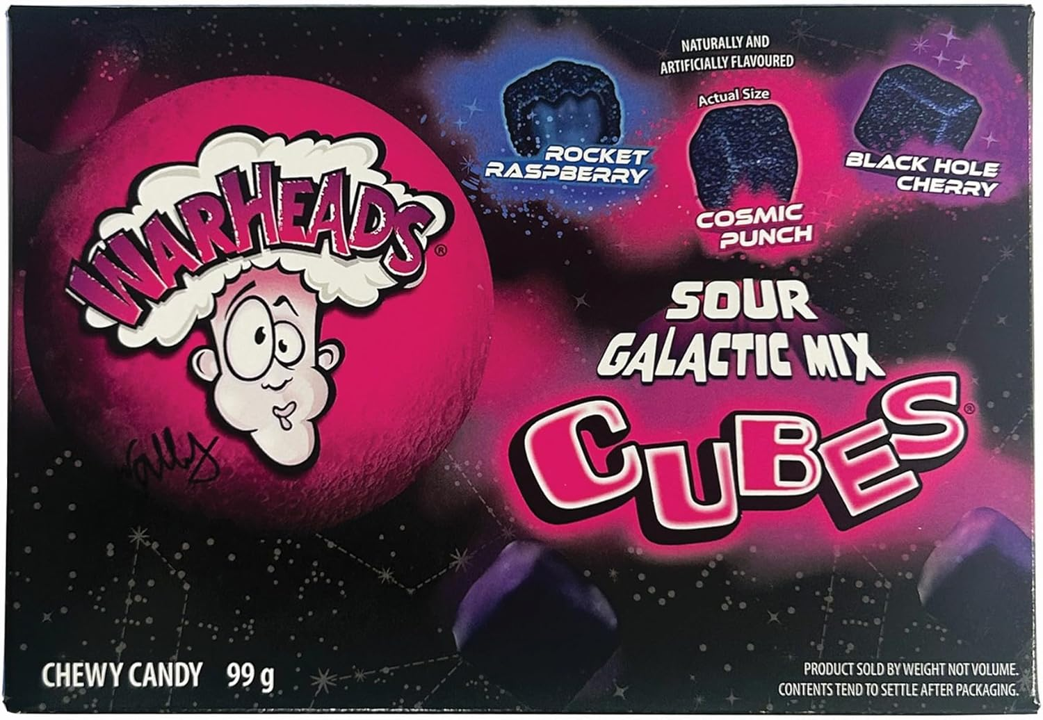 Warheads Galactic Mix Cube Theatre Box 99G image number 1