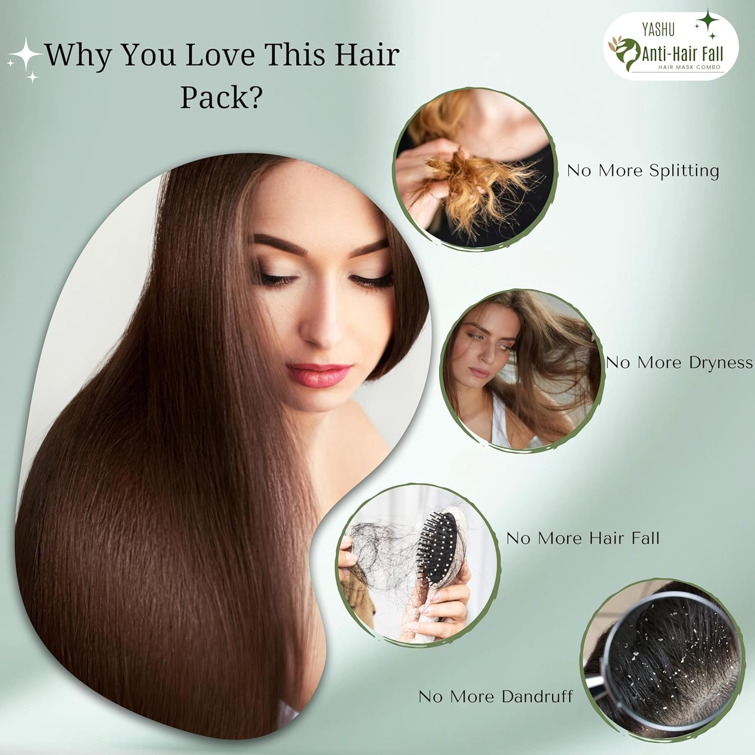 YASHU Pure & Organic Hibiscus & Fenugreek Seed (Methi Dana) Powder for Hair Conditioning | Combo Pak for Dry & Damaged Hair (200 G) image number 3