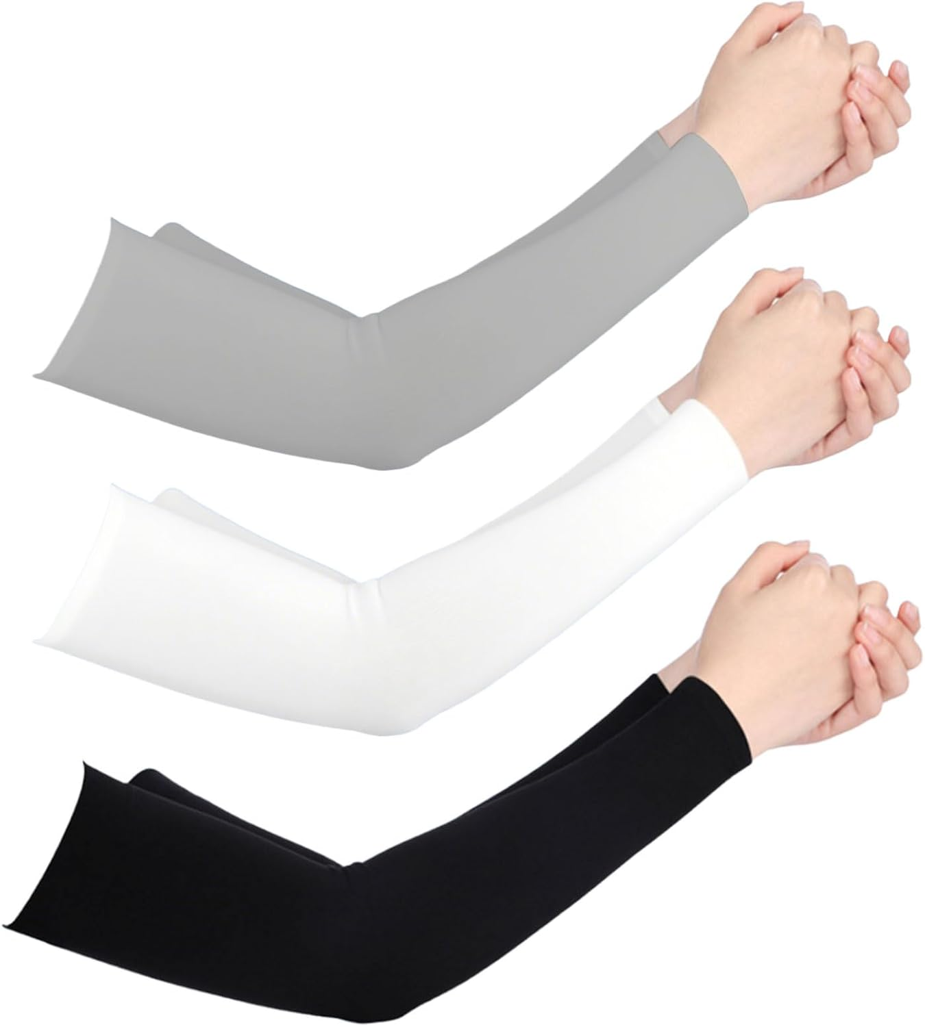 12 Pcs Arm Sleeves, Upf 50+ Men'S and Women'S Uv Protection Arm Warmers, Cool and Breathable Volleyball Arm Sleeves, Arm Compression Sleeve, Suitable for Volleyball, Outdoor Running, Sun Protection