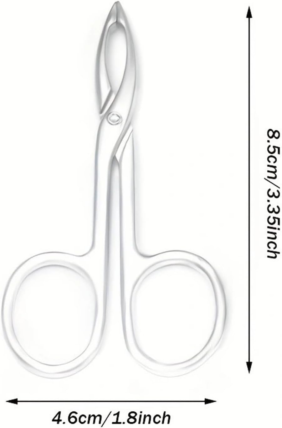 Tweezers Scissor Handle with Straight Tip for Eyebrow Shaping and Facial Hair Removal Eyebrow Tweezers for Precise Plucking Silver and Black image number 1