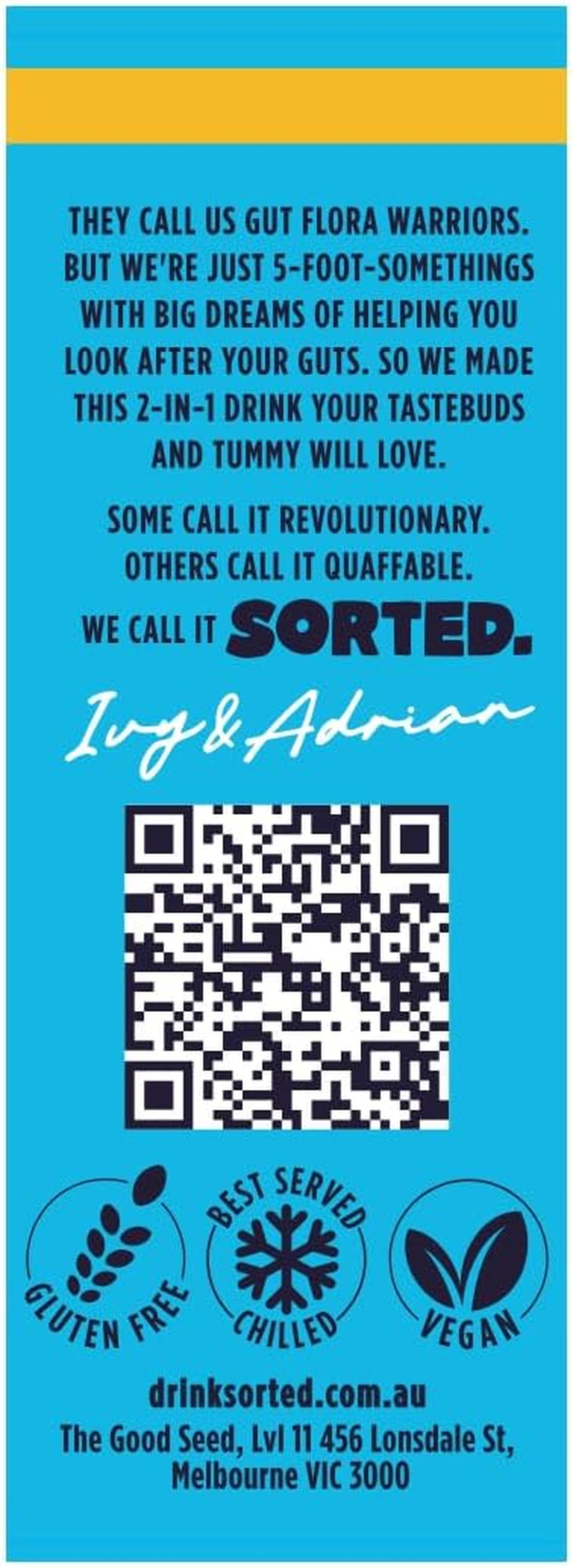 SORTED. Pineapple Mango Prebiotic Soft Drink | Boosts Gut Health | High-Fibre, 99.9% Sugar-Free, Low Carb, Low Calories | 12X250Ml Cans image number 4