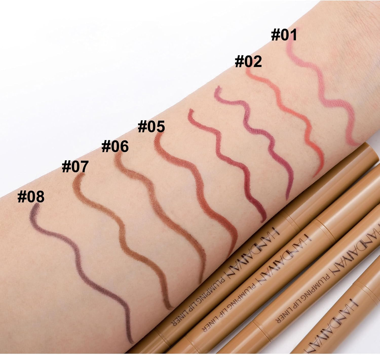 Erinde Matte Lip Liner Pencil with Brush, Rotating Lip Liner, Long-Lasting and Highly Pigmented, Smudge-Proof, Smooth Velvet Texture, Contour Your Lips, Vegan #06 image number 2
