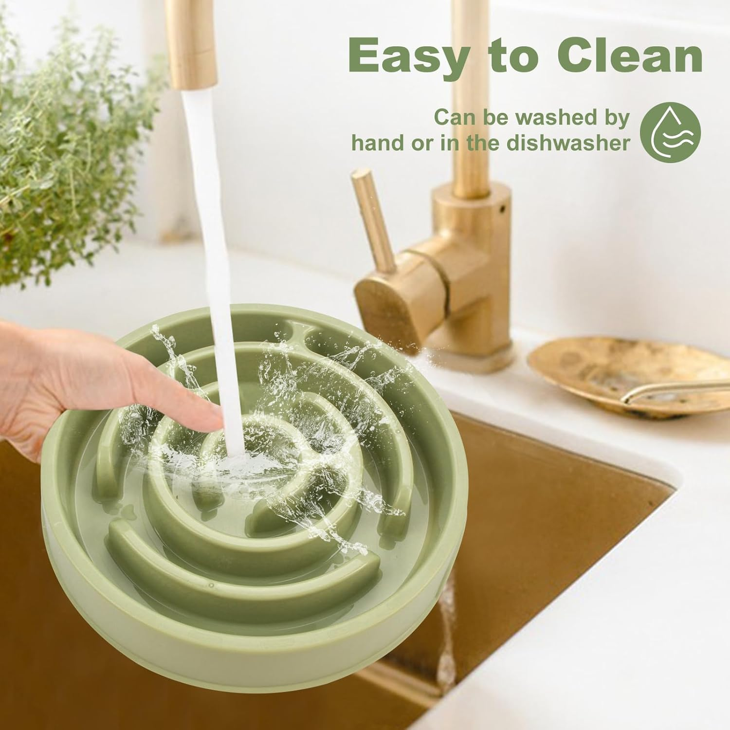 Coolplay Dog Bowl Slow Eating Dog Bowl Slow Eater Dog Bowls Dog Puzzle Light Green image number 1