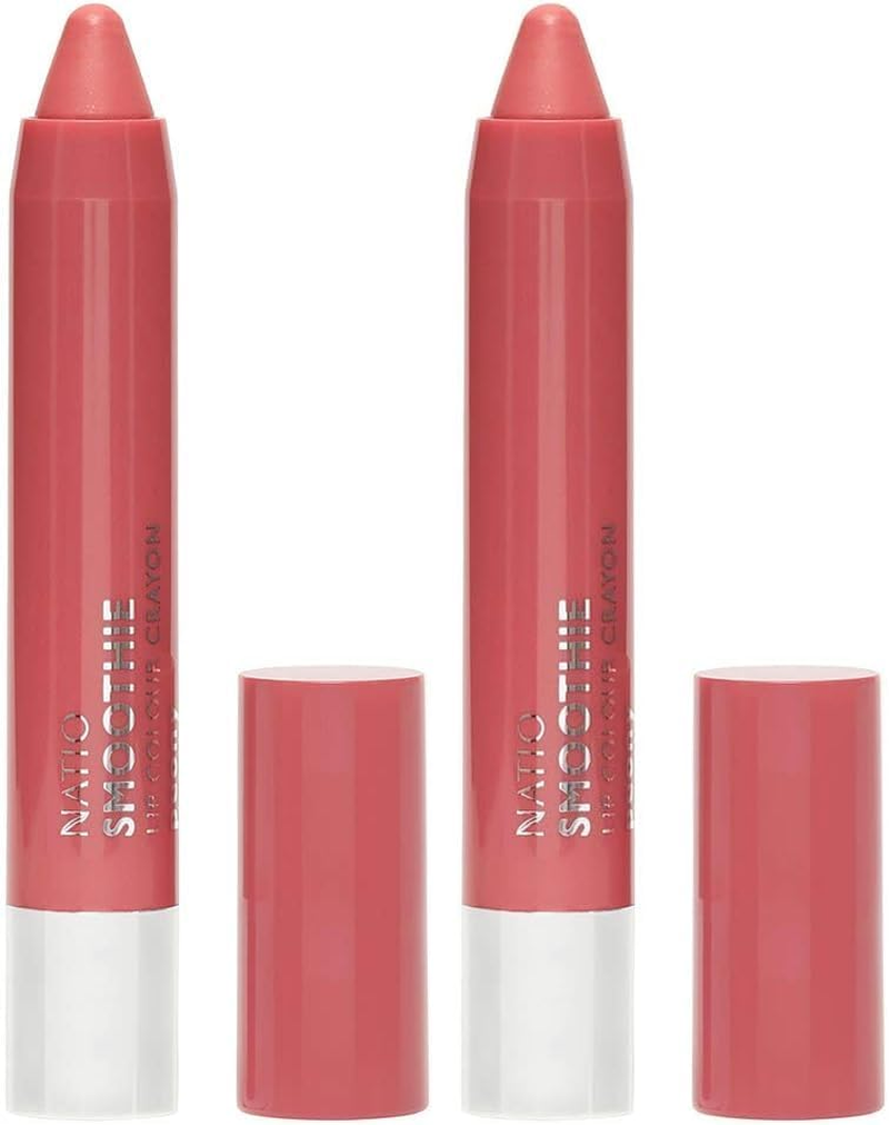 Natio Australia Smoothie Lip Colour Crayon Peony 3G - Hydrating Tinted Lip Balm, Sheer Lip Colour - Cruelty Free
