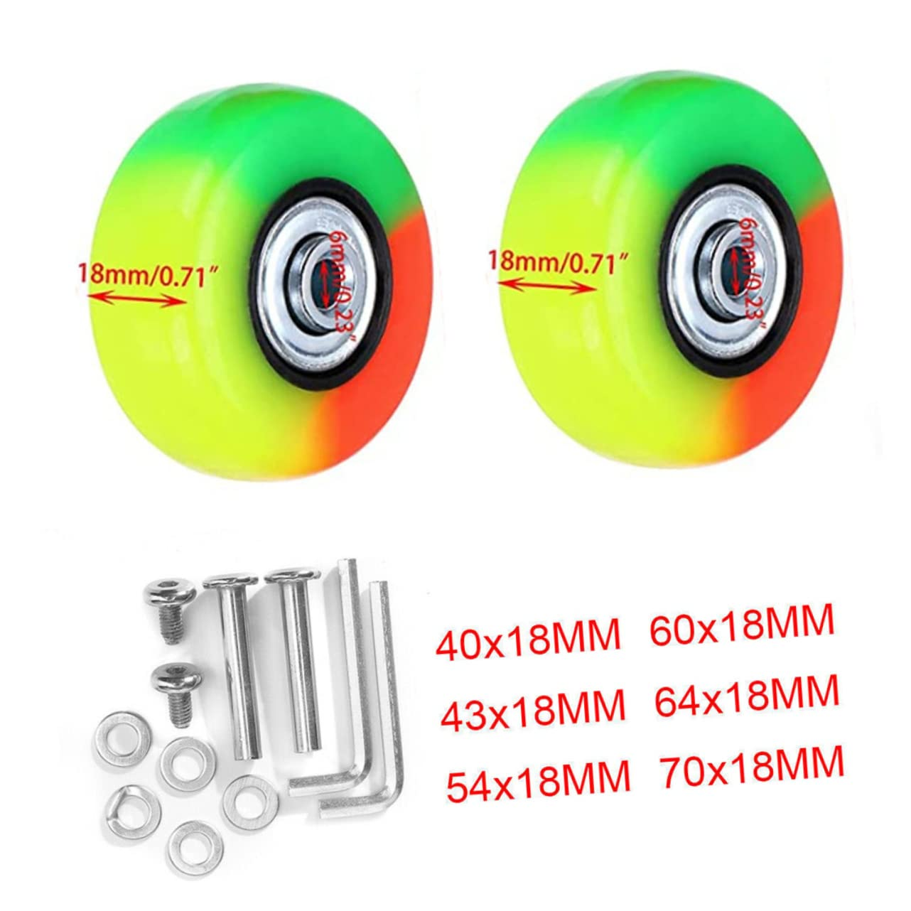 SHERCHPRY 4Sets Replacement Wheels for Suitcase Swivel Caster Wheels in Rubber Material Suitable for Luggage Repair and Use image number 6