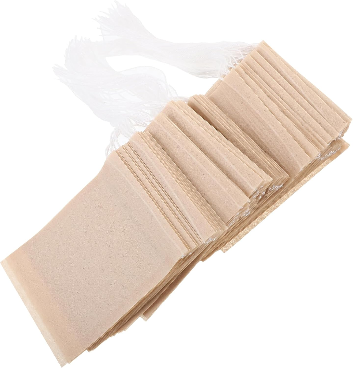 BESPORTBLE 100Pcs Disposable Tea Infuser Bags with Drawstring Natural Unbleached Paper Filter Bags for Loose Tea Coffee Herbal Brewing Fine Filtration Portable and Convenient for Home And image number 6
