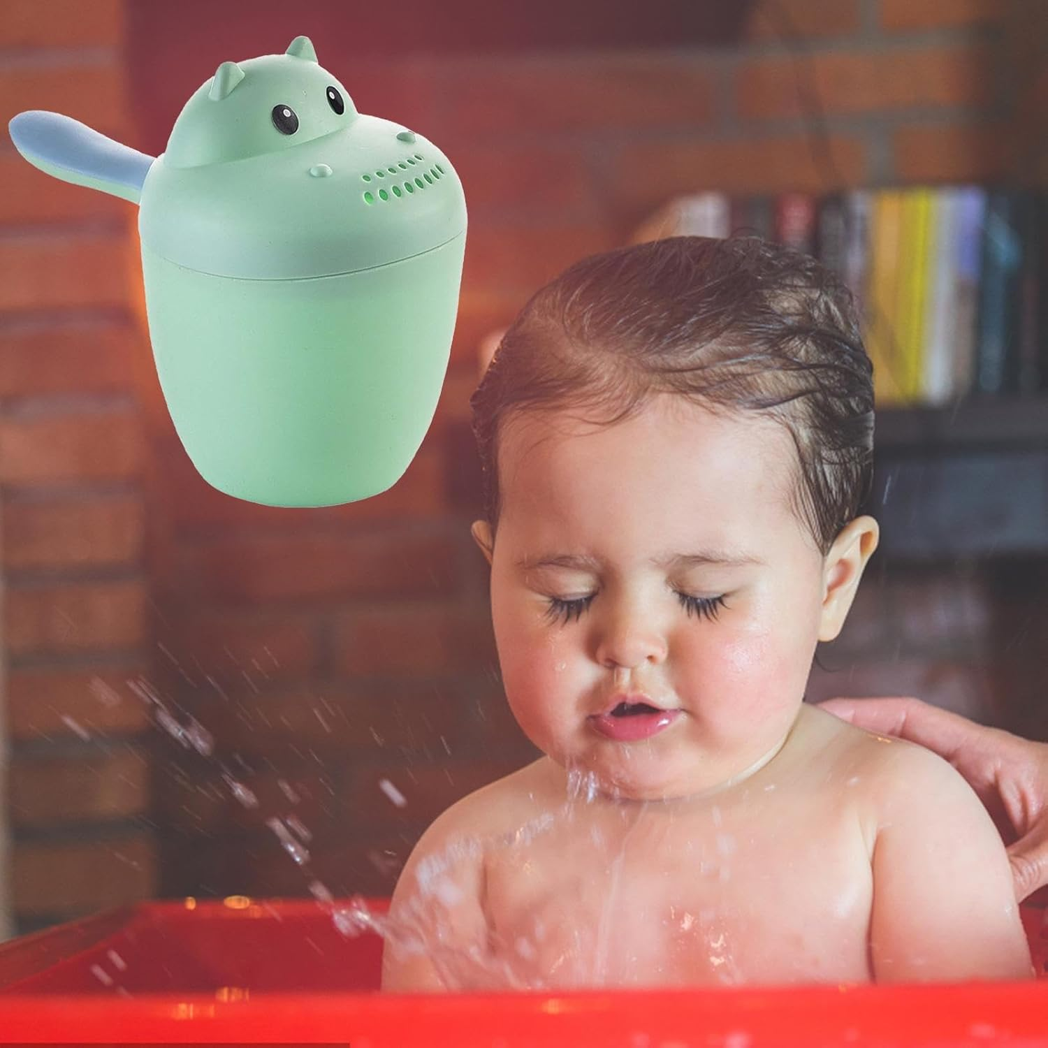 Baby Shampoo Rinser - Hippopotamus Shampoo Rinse Cup for Kids | Baby Rinse Cup Bath Rinser Wash Hair by Protecting Kids Eyes image number 2