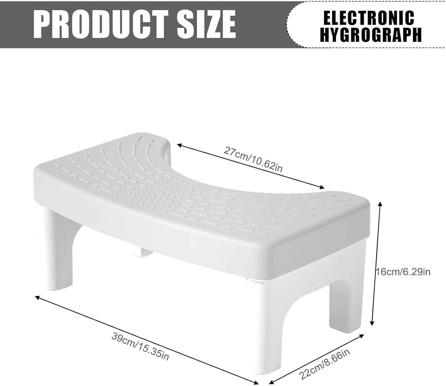 LEFAFA Toilet Stool Poop Stools, Squatting Potty Stool for Adults, Portable Plastic Toilet Step Stools, Non-Slip Poop Foot Rest Stools for Bathroom, Healthy for Seniors and Kids