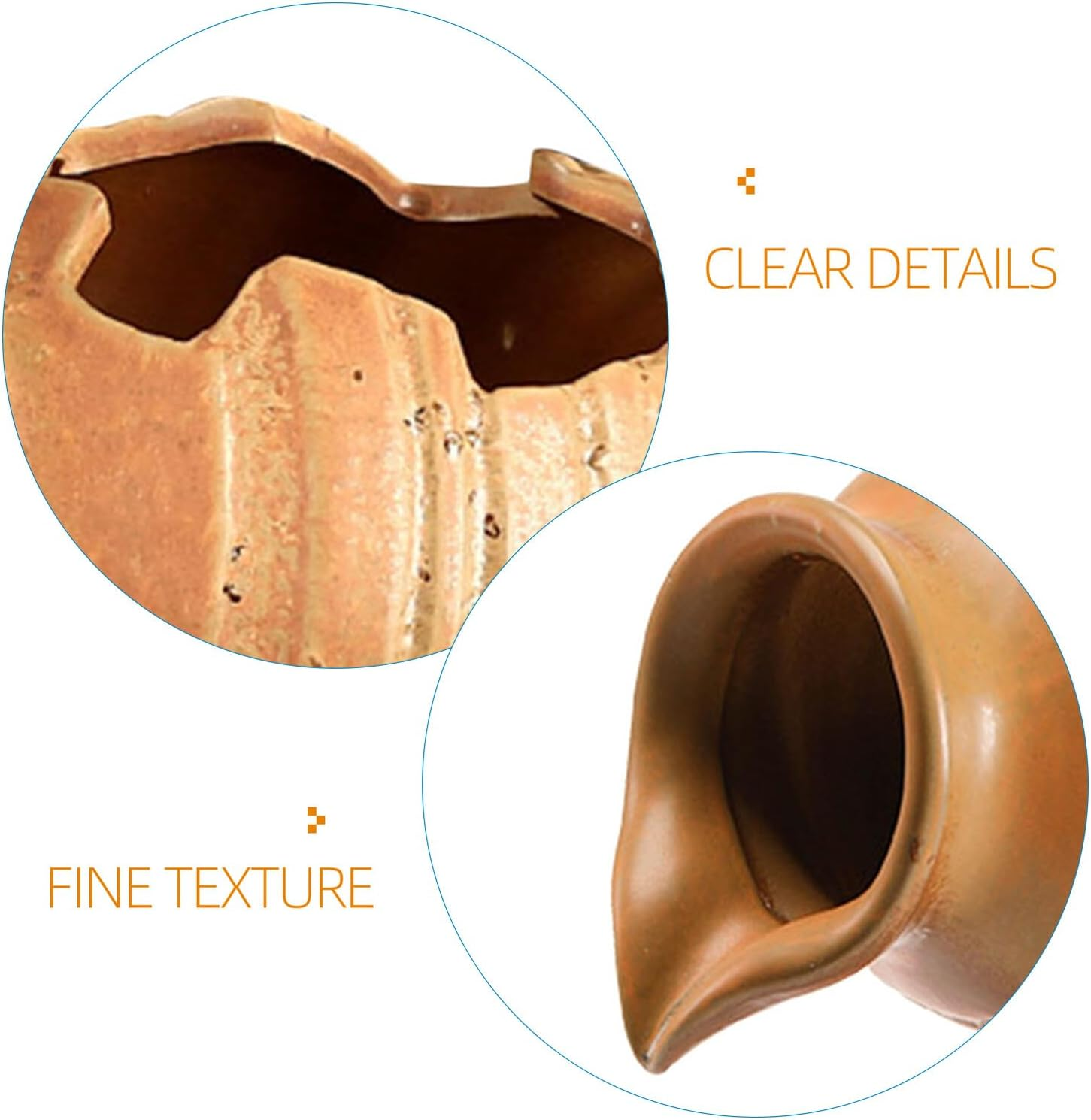 Ceramic Water Dispenser Fountain for Outdoor Multi-Functional Hydroponic Planter Jar for Garden Balcony Courtyard Elegant Water Flowing Design Not Includes Pump image number 5