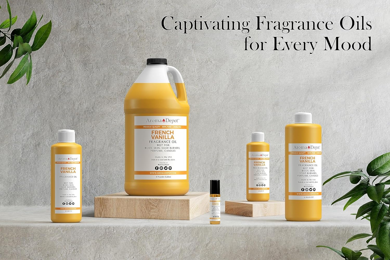 Aroma Depot French Vanilla Perfume/Body Oil (7 Sizes) Our Interpretation, Premium Quality Uncut Fragrance Oil Sweet Scent (4 Ounce Plastic Bottle (120Ml)) image number 2