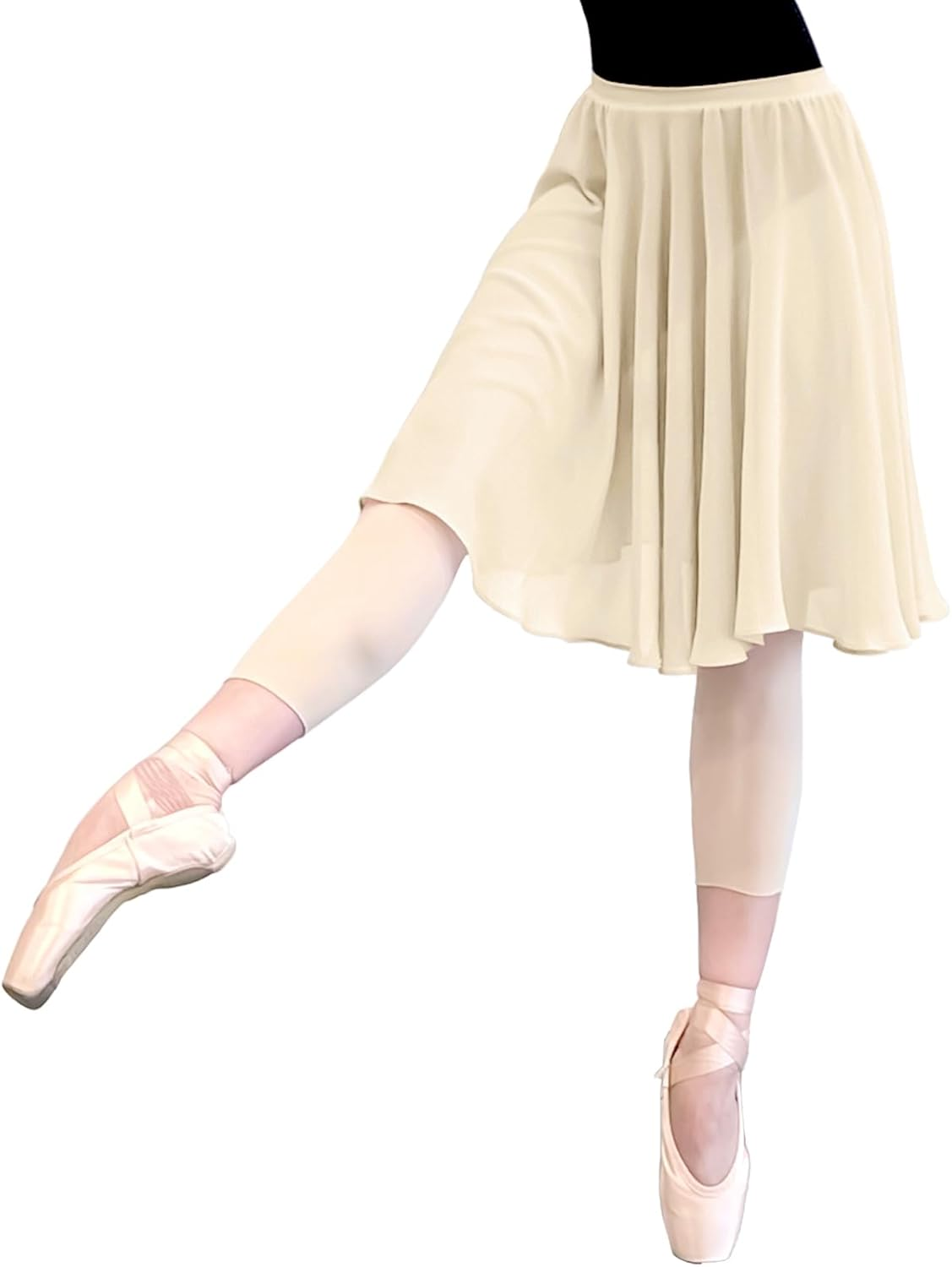Ballet Skirt for Women Dance Rehearsal Skirt Big Hem Elastic Waistband