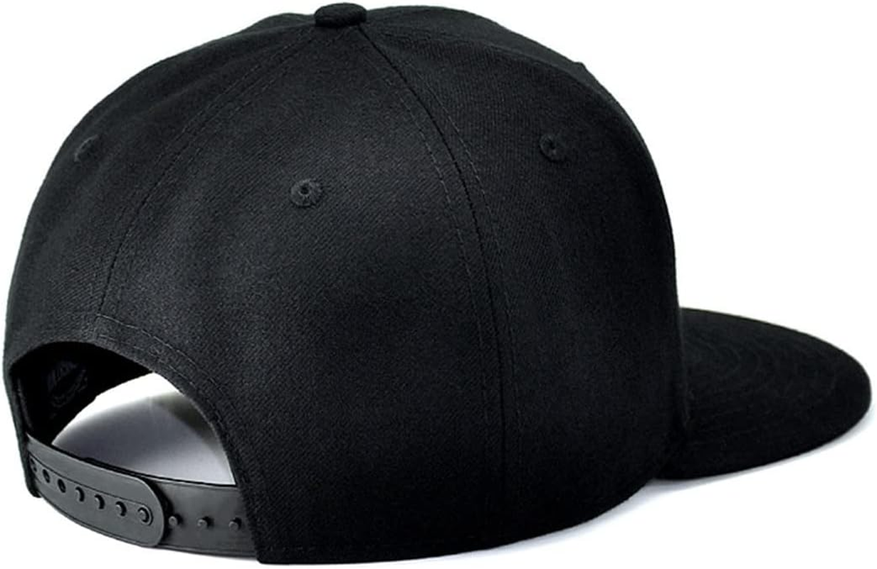 Flat Bill Hats for Men Womens Black Baseball Caps Mens Snapback Hats Flat Brim Snap Backpack Hat for Boy Fitted Hiking Hat image number 2