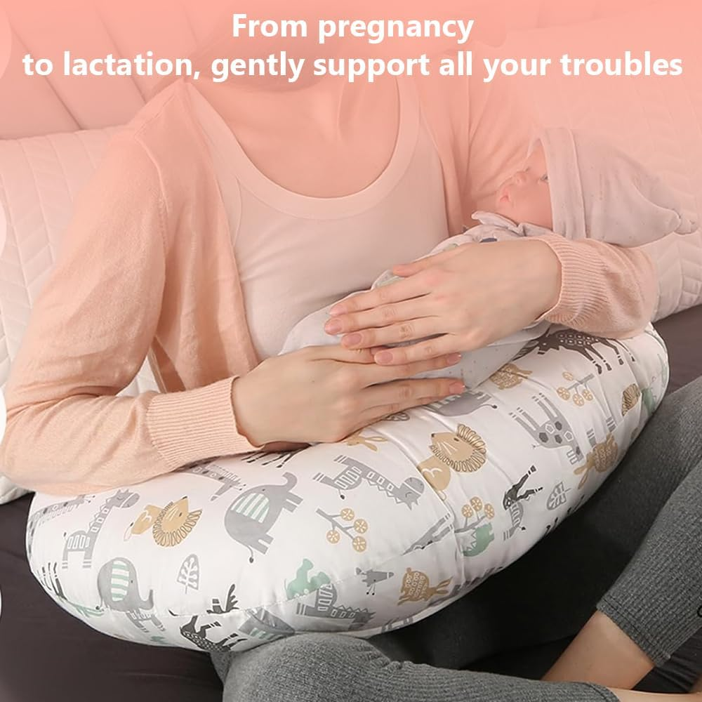 U-Shaped Nursing Pillow, Multi-Purpose Maternity & Travel Pillow, Ergonomic Design Anti-Reflux Pillow, Suitable for Breastfeeding, Office & Baby Support image number 2