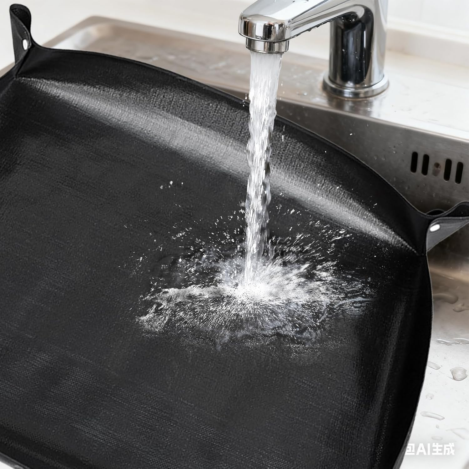 Waterproof Bird Cage Mat 39 X 39 Inch Easy Clean and Convenient Use under Pet Cage Mat for Protect Floors（Black） image number 6