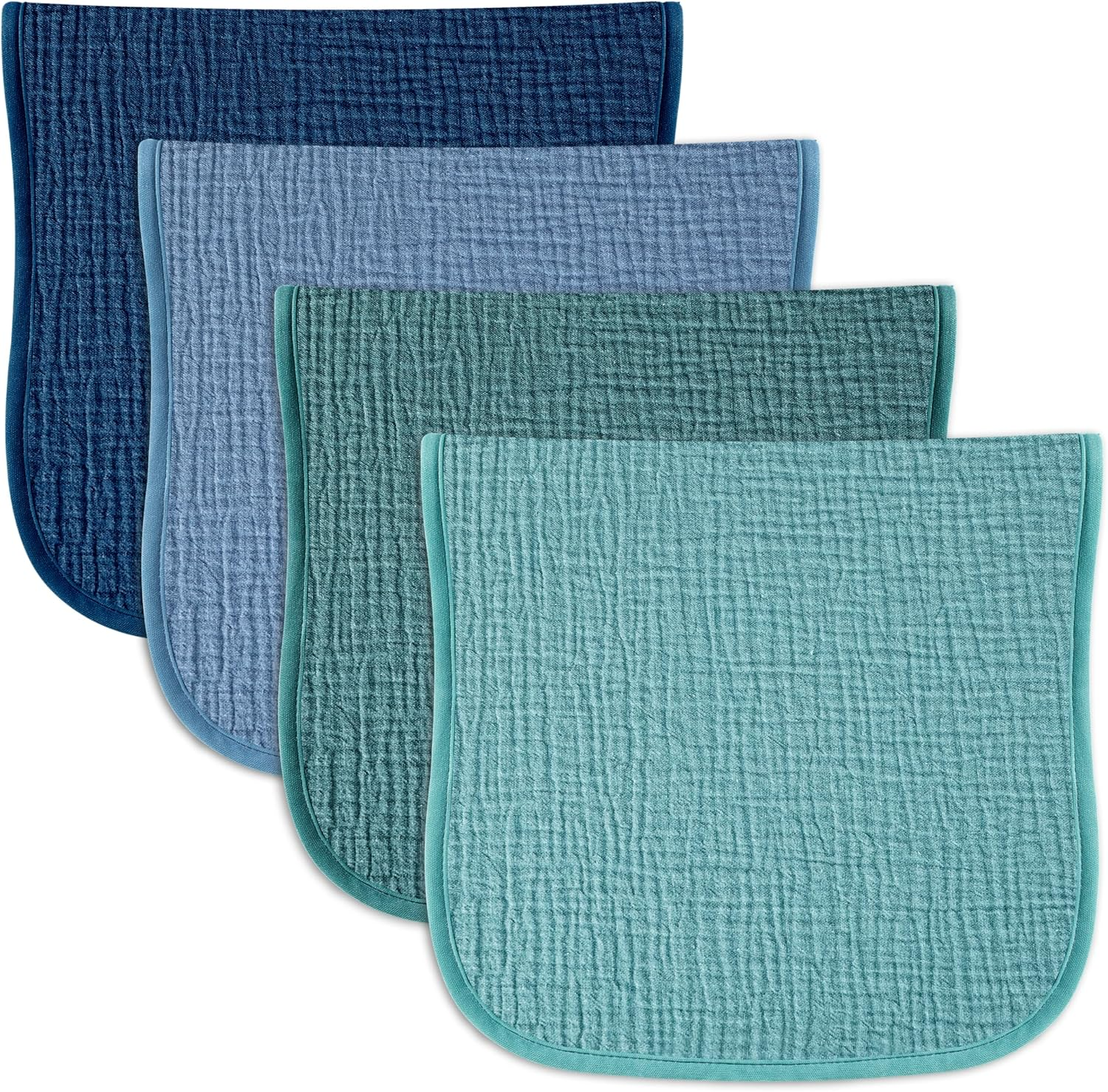 Kewlife Gift Baby Muslin Burp Cloths 4-Pack &ndash; Ultra Soft & Absorbent, Neutral Colors, Reusable 50X25Cm Burping Clothes for Baby Boys & Girls &ndash; Newborn Essentials for Drooling & Burping(Pink)