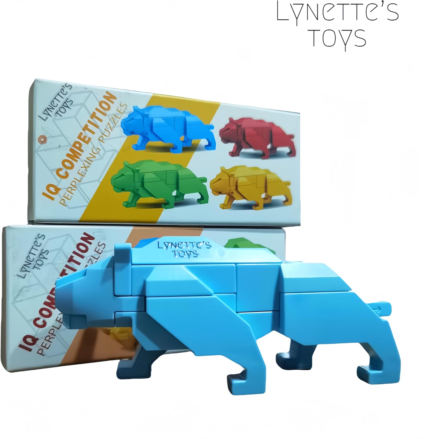 Lynette'S Toys Lenged of Zanghai Tranditional Chinese LUBAN Lock 3D Puzzle Animal - Creative Interlocking Toy,Brain Teaser for Kids Aged 6+ Toy, Brain Bolt, Montessori (Leopard) image number 3