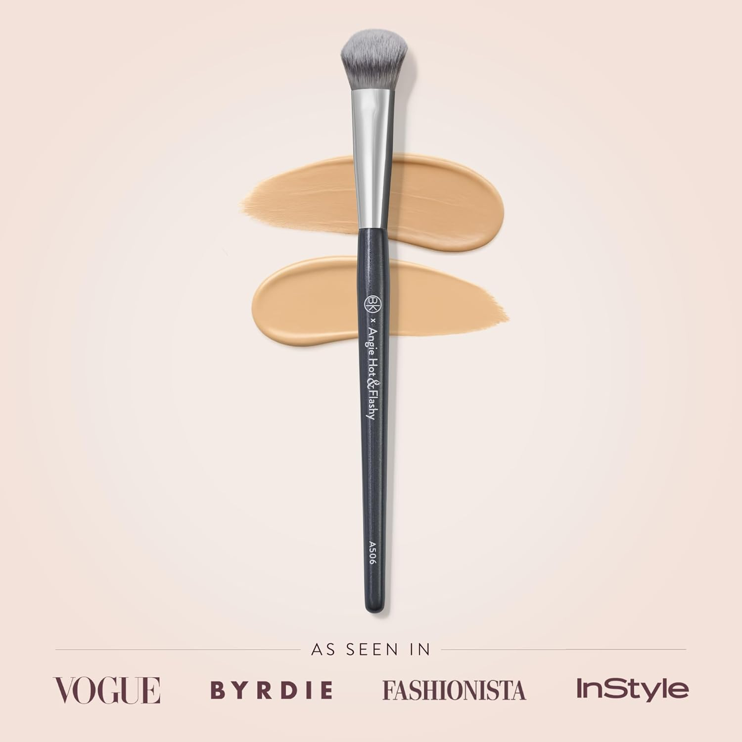 BK BEAUTY BRUSHES - ANGIE HOT & FLASHY A506 CONCEALER - Viral "Kitten Paw" Face Brush - Under-Eye Concealing and Contouring - Makeup Brushes image number 5