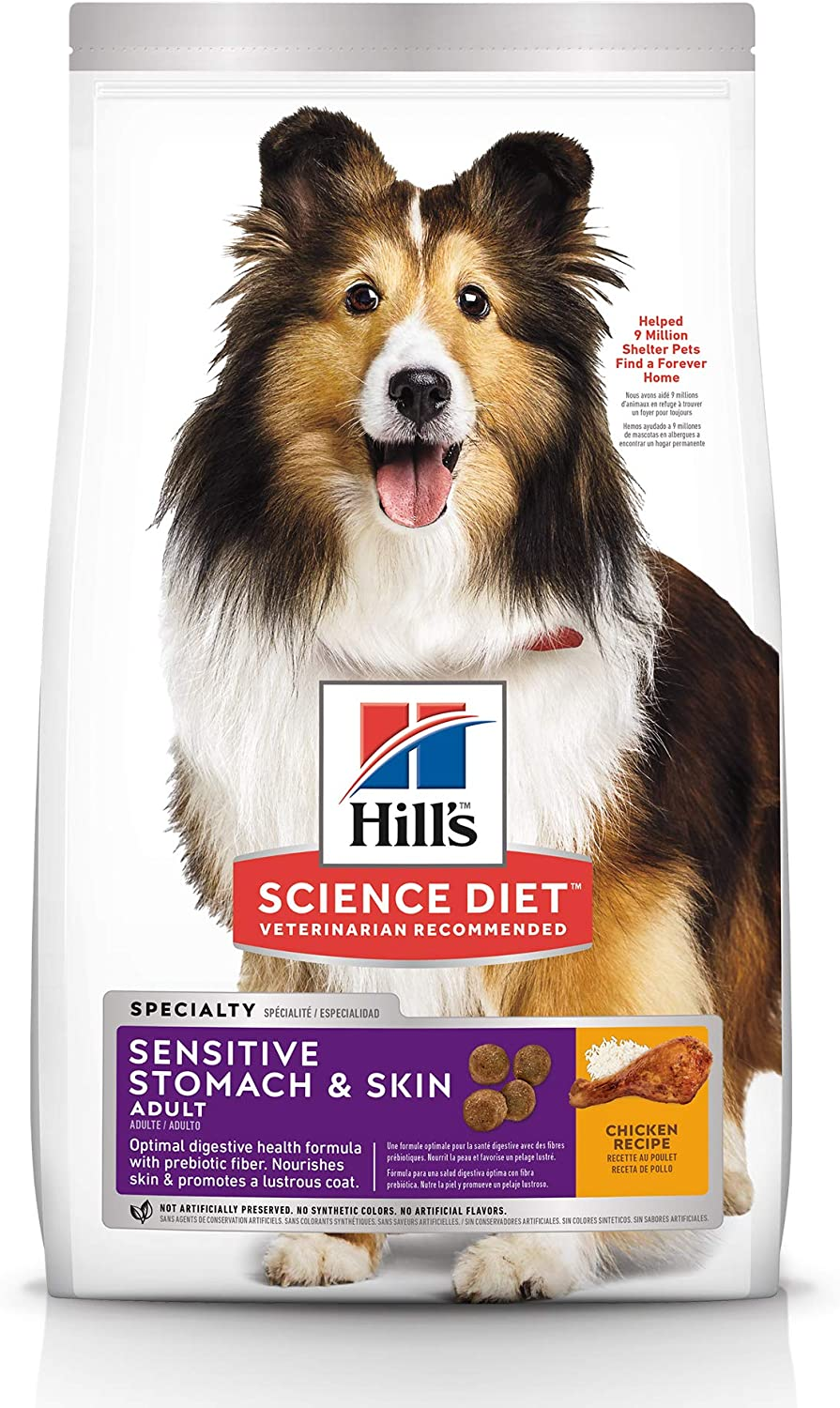 Hill'S Science Diet Sensitive Stomach and Skin Adult, Chicken Recipe, Dry Dog Food, 12Kg Bag