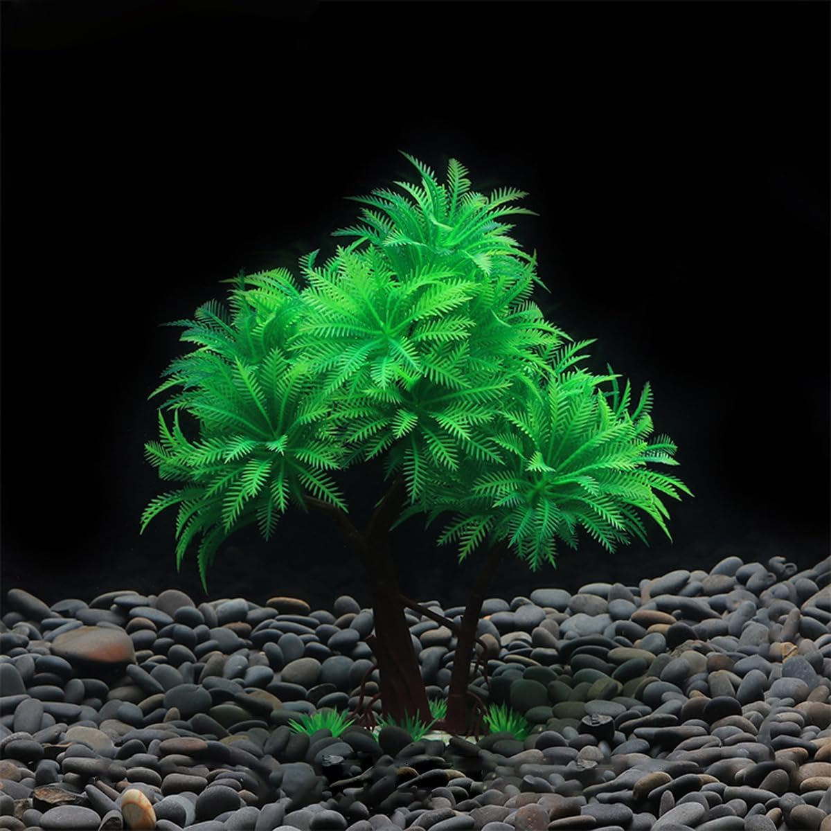 AIMALL Vibrant Aquarium Decor: Fish Tank Simulation Water Plants, Durable Plastic Bonsai Ornaments, Easy Setup, Ideal for Aquascaping, Non-Fading &ndash; 7.48 Inches Tall image number 6