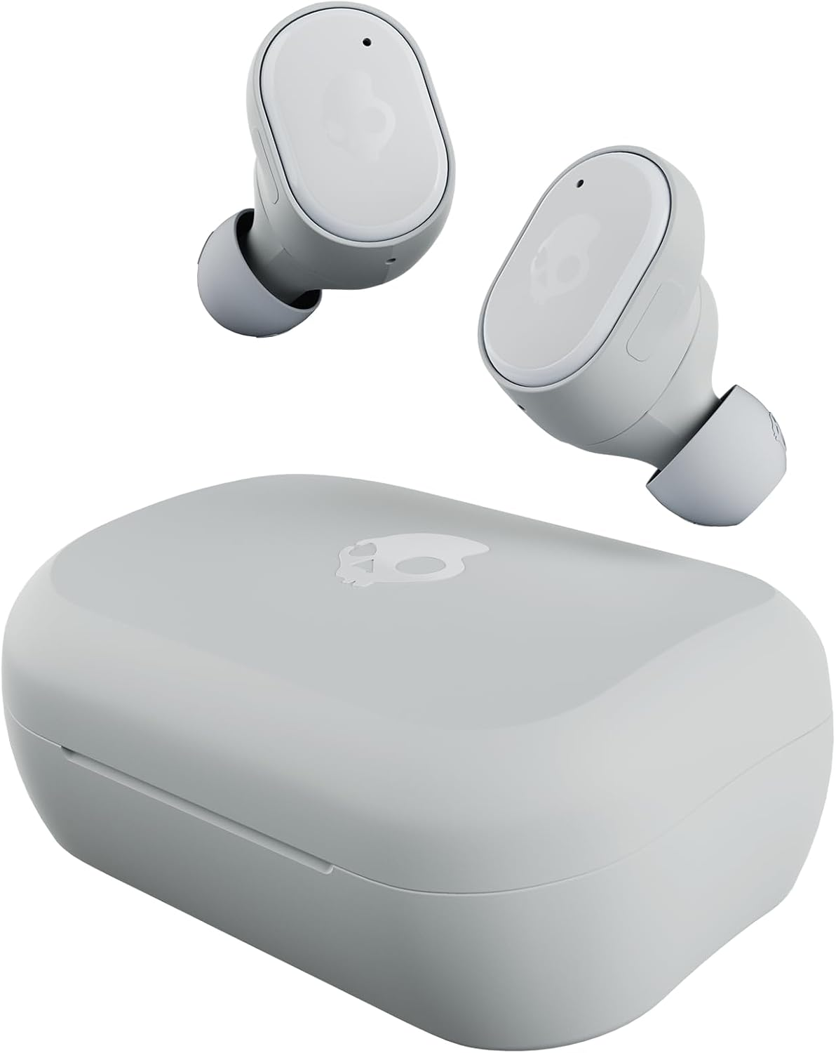 Skullcandy Grind In-Ear Wireless Earbuds, 40 Hr Battery, Skull-Iq, Alexa Enabled, Microphone, Works with Iphone Android and Bluetooth Devices - Light Grey/Blue image number 4