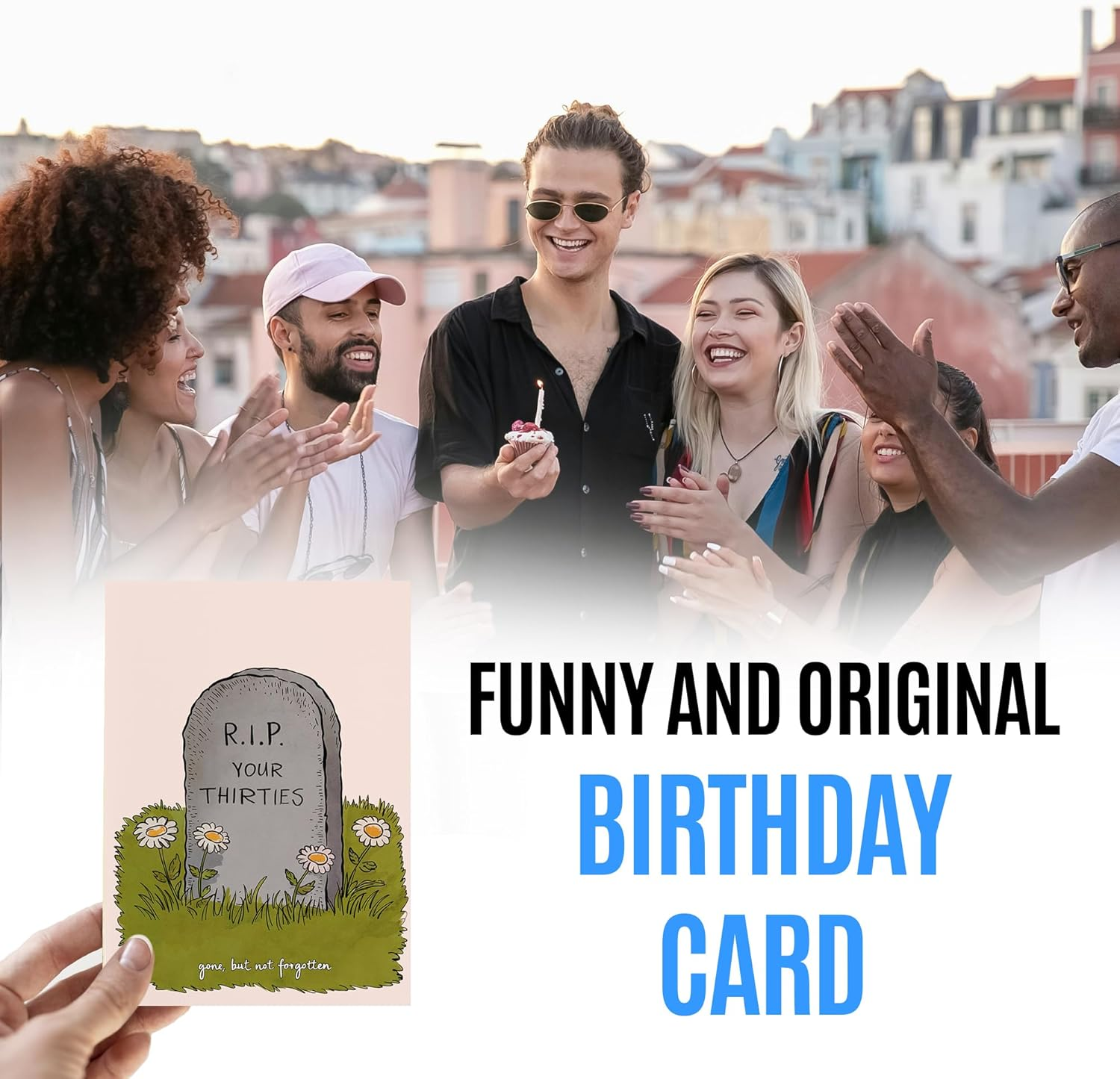 40Th Birthday Card - Funny 40 Birthday Card for Her, Him - Happy Birthday Card for 40 Year Old Women, Men, Mom, Wife, Dad, Aunt or Friend - RIP Thirties Greeting Card image number 5