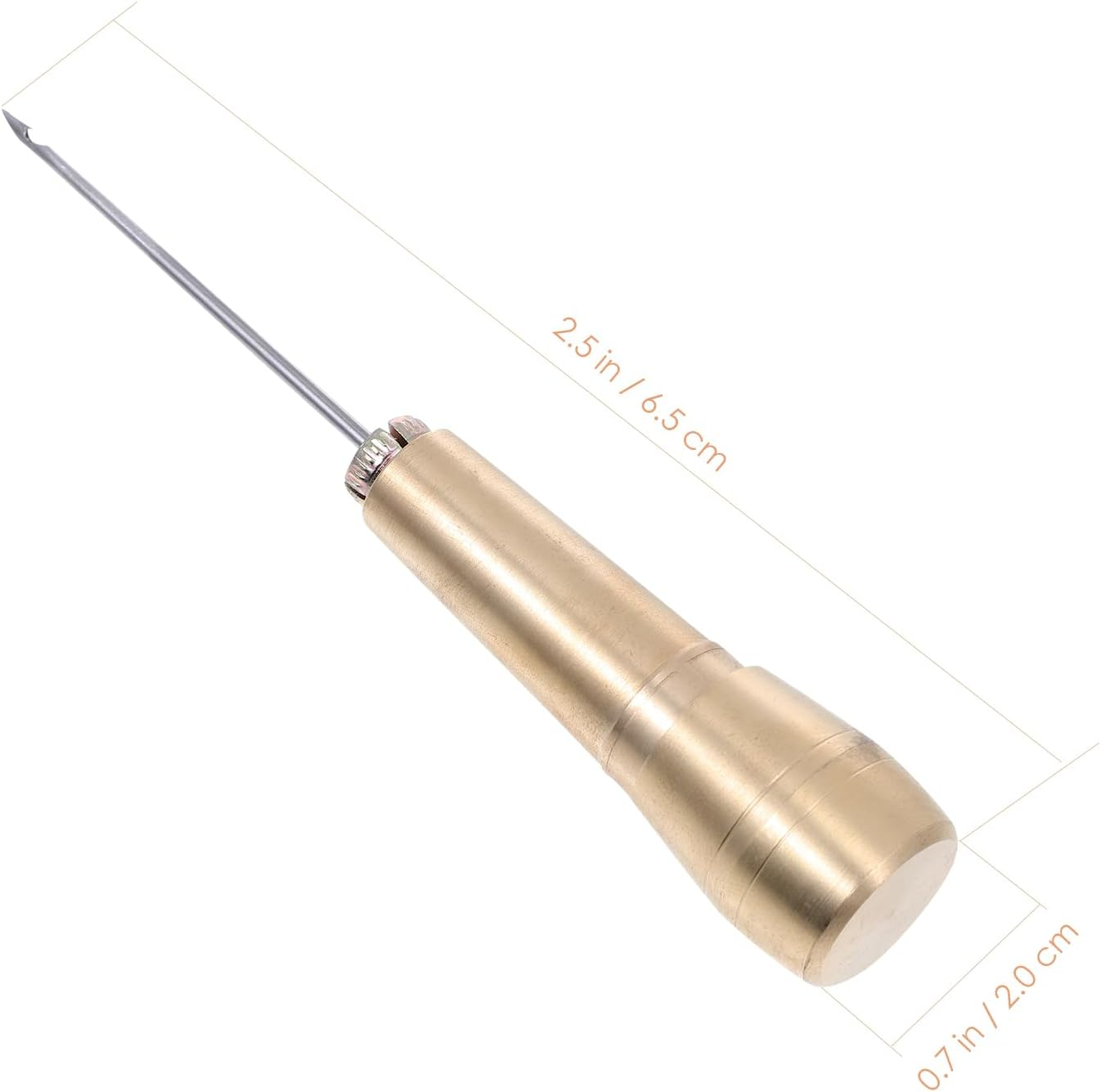 TEHAUX Sewing Awl Kit, Leather Sewing Awl Needle with Copper Handle, Craft Needle Hand Stitcher Tool, Sewing Awl Hand Stitcher Shoe Repair Tool Kit for DIY Sewing Repairing Canvas Leather image number 6