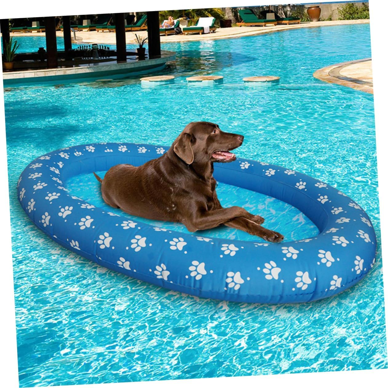 Inflatable Pet Floating Mat Dog Pool Water Pool for Dogs Cats Portable Folding Pet Swimming Water Play image number 4