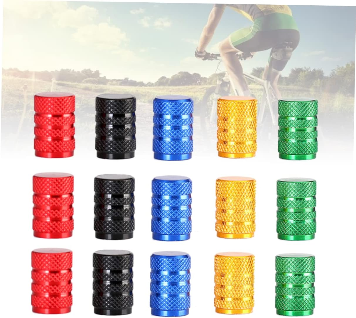 ULTECHNOVO 80Pcs Car Tire Stem Caps Aluminum Tire Wheel Rims Stem Air Caps Tyre Cover Screw Cover Suitable for Car Random Color image number 2