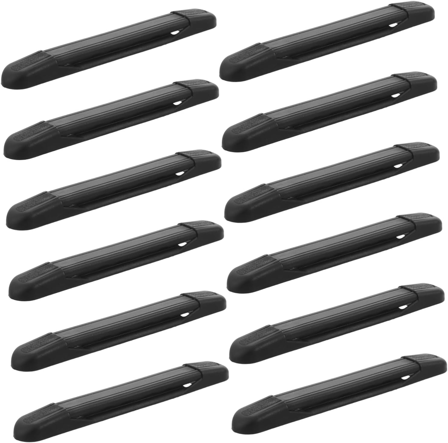 WESIEVYA 12Pcs Black Plastic Luggage Replacement Handles Ergonomic Lightweight Suitcase Grip Straps for Travel Case Backpack Wrap Handles Easy Install Accessories for Bag Repair image number 1