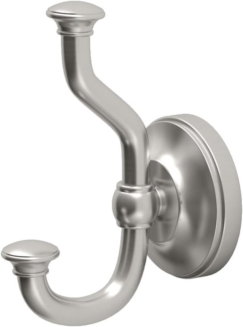 Gatco 4125 Tavern Twin Robe Hook, Polished Nickel