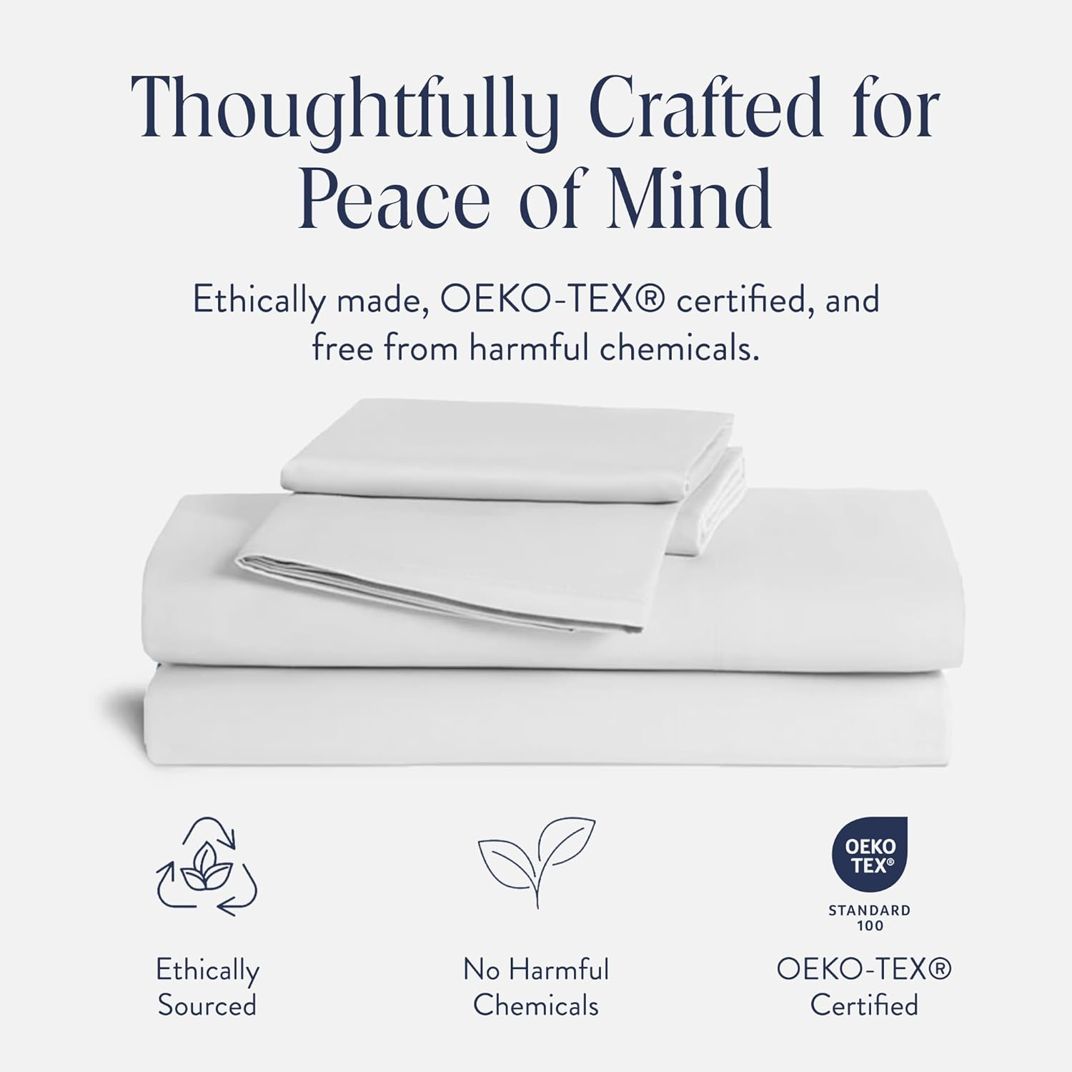 Brooklinen Luxury Sateen 4 Piece Sheet Set - 100% Cotton Bed Sheets, Soft & Durable California King Size Sheets Set in White, Oeko-Tex Certified Bedding Set,1 Fitted Sheet,1 Flat Sheet,2 Pillowcases image number 5