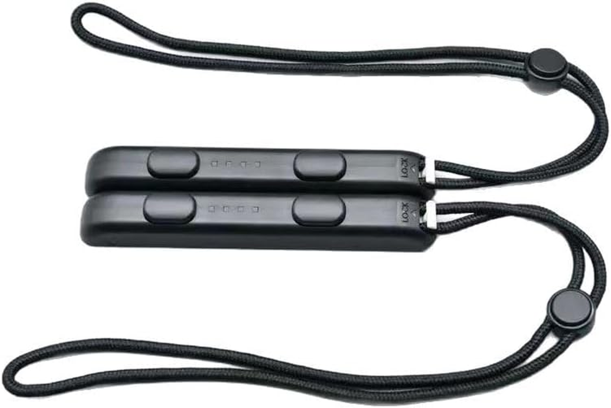 Wrist Straps for Switch Joycon Adjustable Lanyards with Secure Lock Compatible with Joy-Con Controllers 2 Pcs (Black)