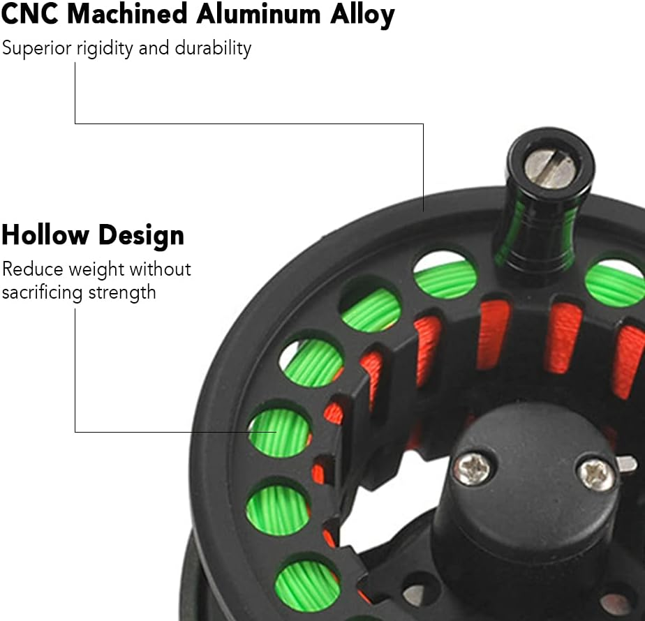 2+1BB Large Arbor Fly Fishing Reel Lightweight CNC Machined Aluminum Alloy Fly Fishing Reel with Line image number 5