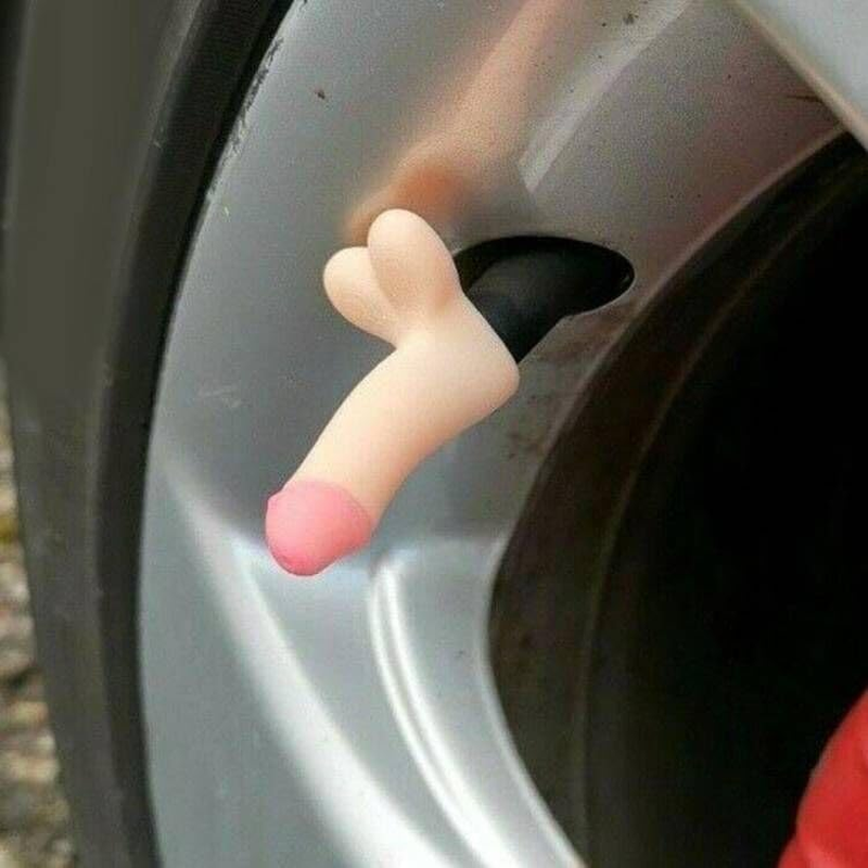 4 Pcs Prank Tire Valve Stem Cap Airtight Dust Proof Cover Universal for Car SUV Bike Trucks and Motorcycles Car Wheel Tire Exterior Accessories Set Y1