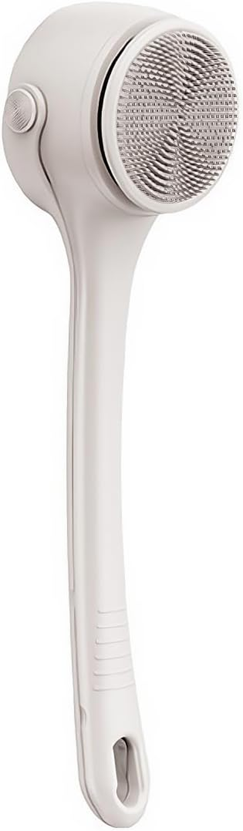 YOJAWE Electric Back Scrubber for Shower &ndash; 2 Handles & 4 Detachable Heads, Deep Cleansing Body Brush, Perfect for All Skin Types(White)