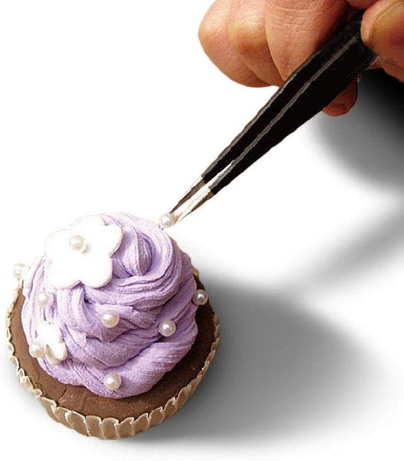 COMIART 2Pcs / Set Muti-Funtion Anti-Static Elbow and Straight Stainless Steel Tweezer Cake Plier Sugarcraft Tool for Kicthen Bakeware Decoration image number 5