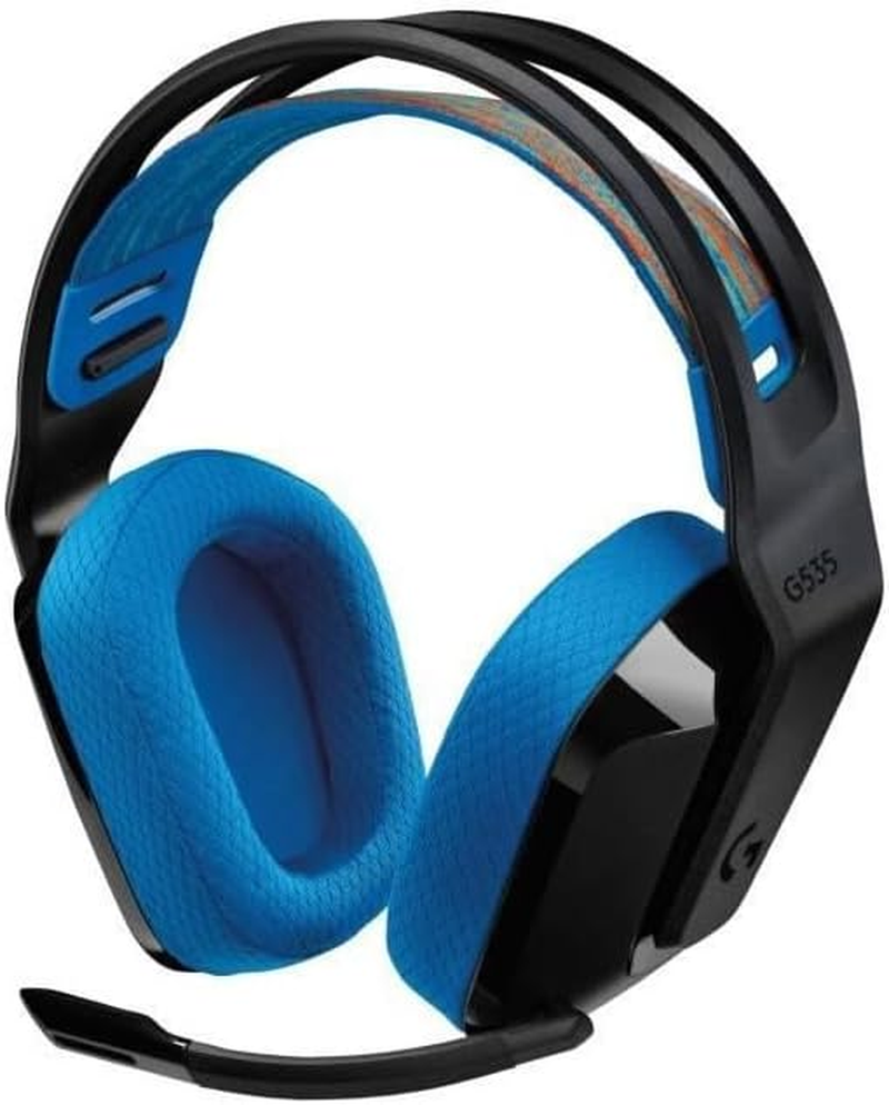 Logitech G G535 Lightspeed Wireless Gaming Headset - Lightweight Over-Ear Headset, Micro Flip-Up Sound Disable Function, 33 Hours of Battery Life, PS5, PS4, PC, USB-C Rechargeable - Black/Blue image number 5