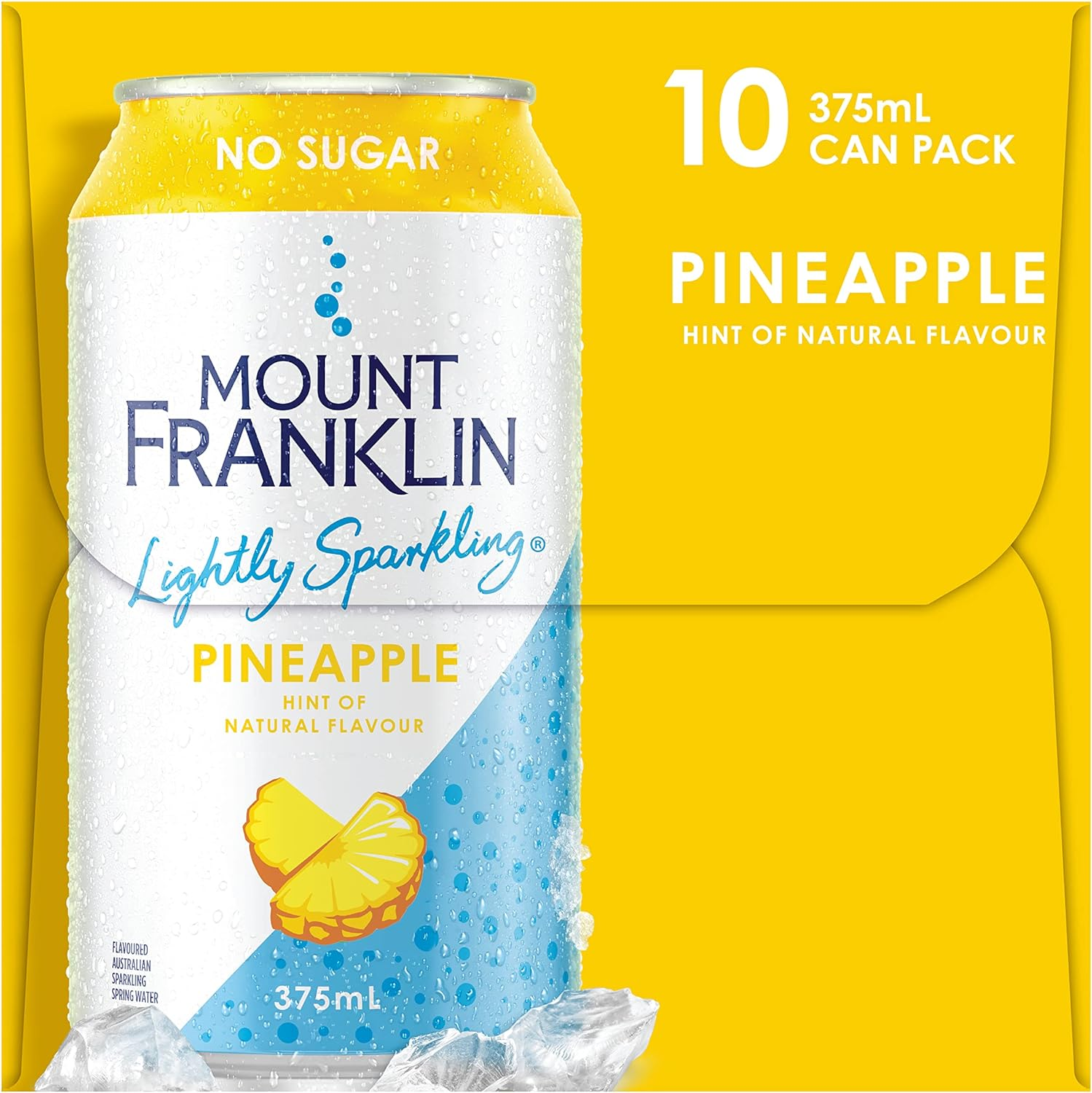 Mount Franklin Lightly Sparkling Water Pineapple Multipack Cans 20 X 375 Ml image number 3