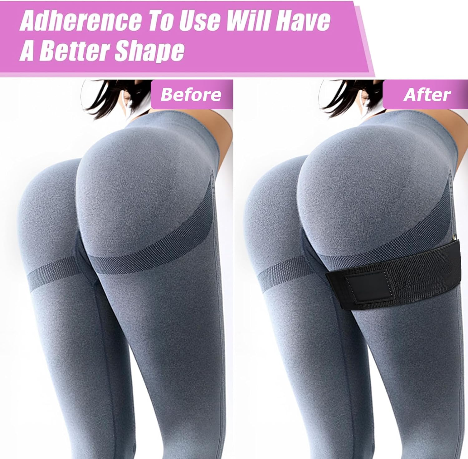 Booty Bands for Women Glutes & Hip Building, Bfr Training Bands with Occlusion Straps, Blood Restriction Workout Booty & Leg Bands for Squats, Thigh Workouts, Best Fabric Resistance Bands image number 5