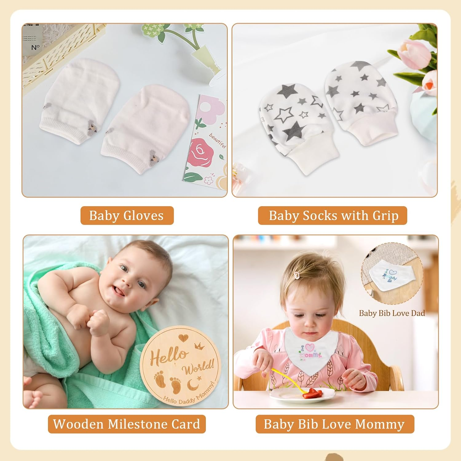 Gender Reveal Gifts, New Mom Gifts for Women, 12Pcs 1St Trimester Pregnancy Gift for Expecting Mom, Baby Shower Gifts for Mom to Be, Baby Essentials for Expecting Parents to Be image number 4