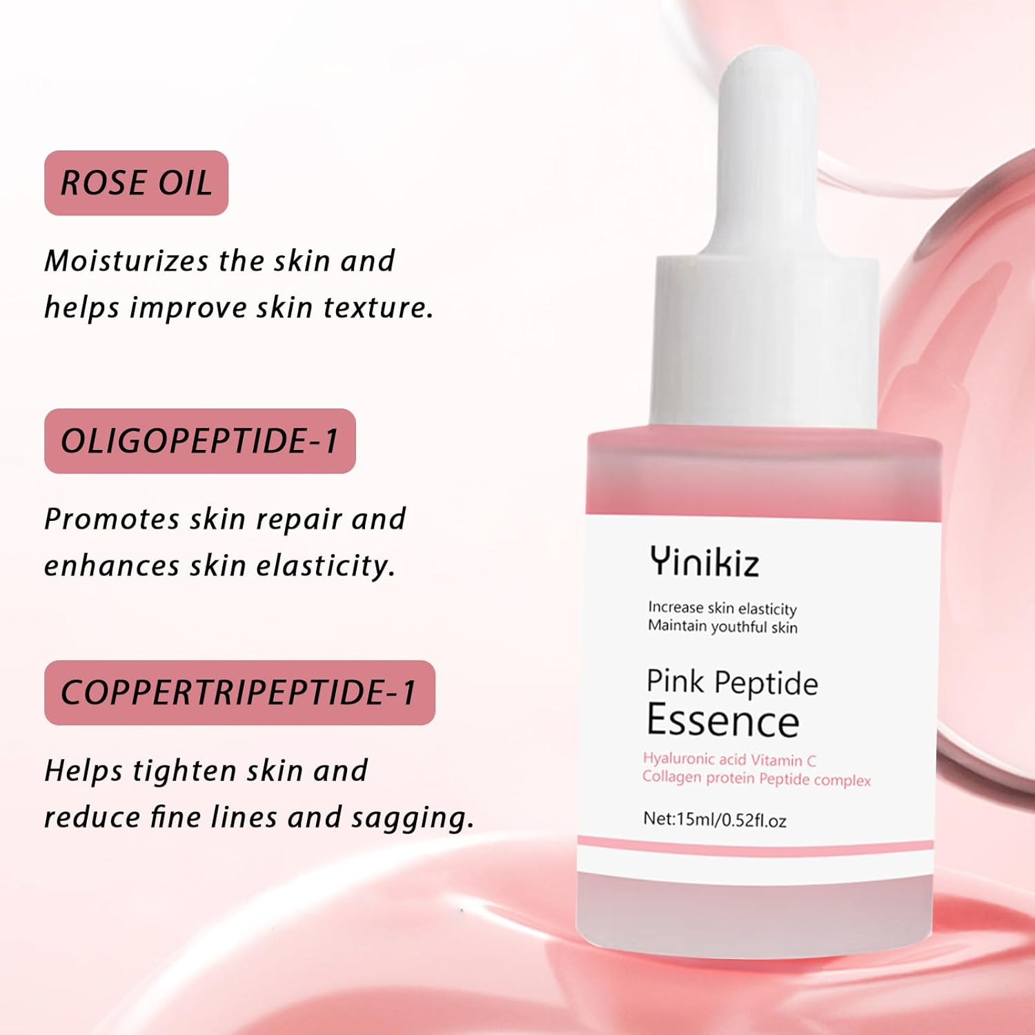 Salmon Dna Serum Face, Hydrating Peptide Serum, Gentle Facial Serum, Suitable for All Skin Types, Brightening, Moisturizing Daily Skincare image number 6