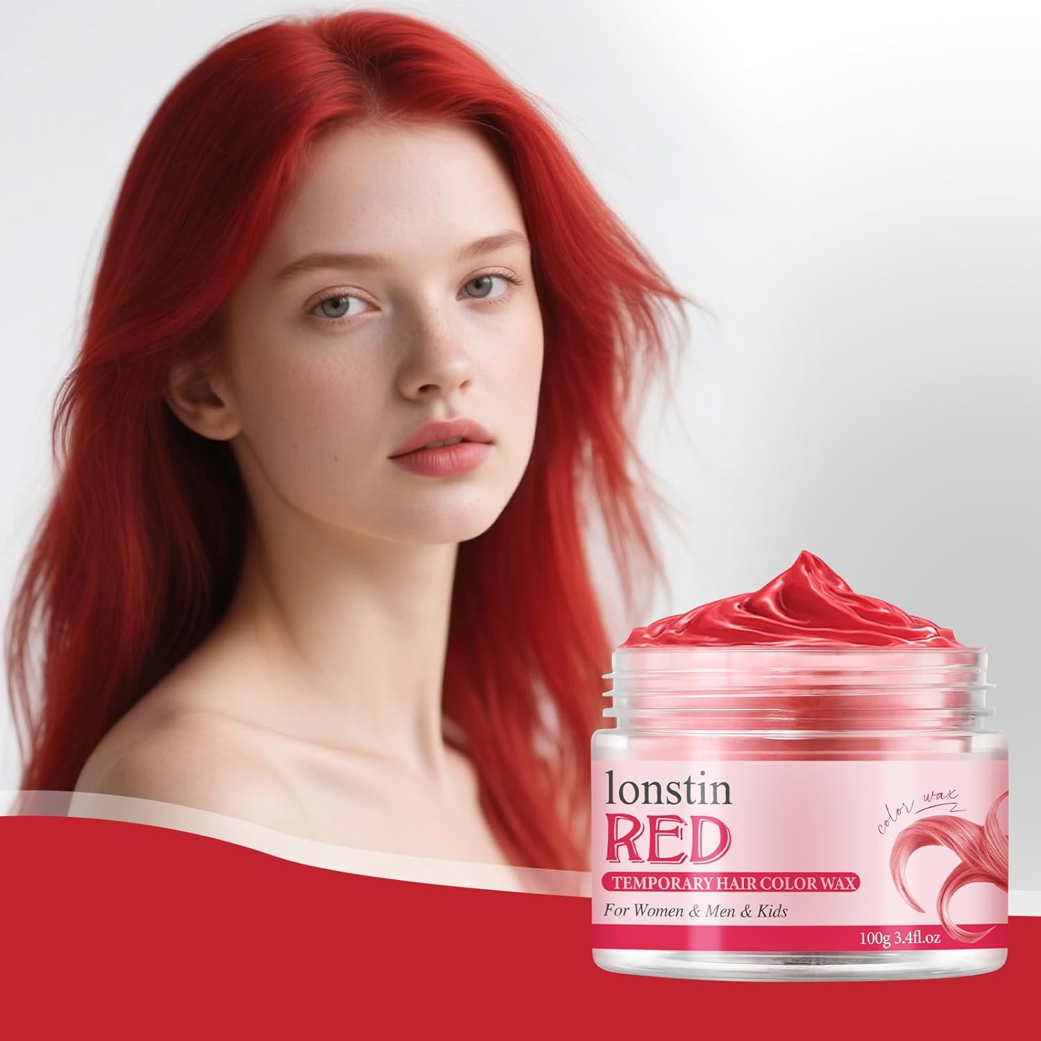 AU Temporary Hair Color Wax Pink - Instant Natural Dye Clay, Non-Damaging & Easy Wash Out, 13 Colours for Men & Women (100G) (Deep Blue, Deep Blue)